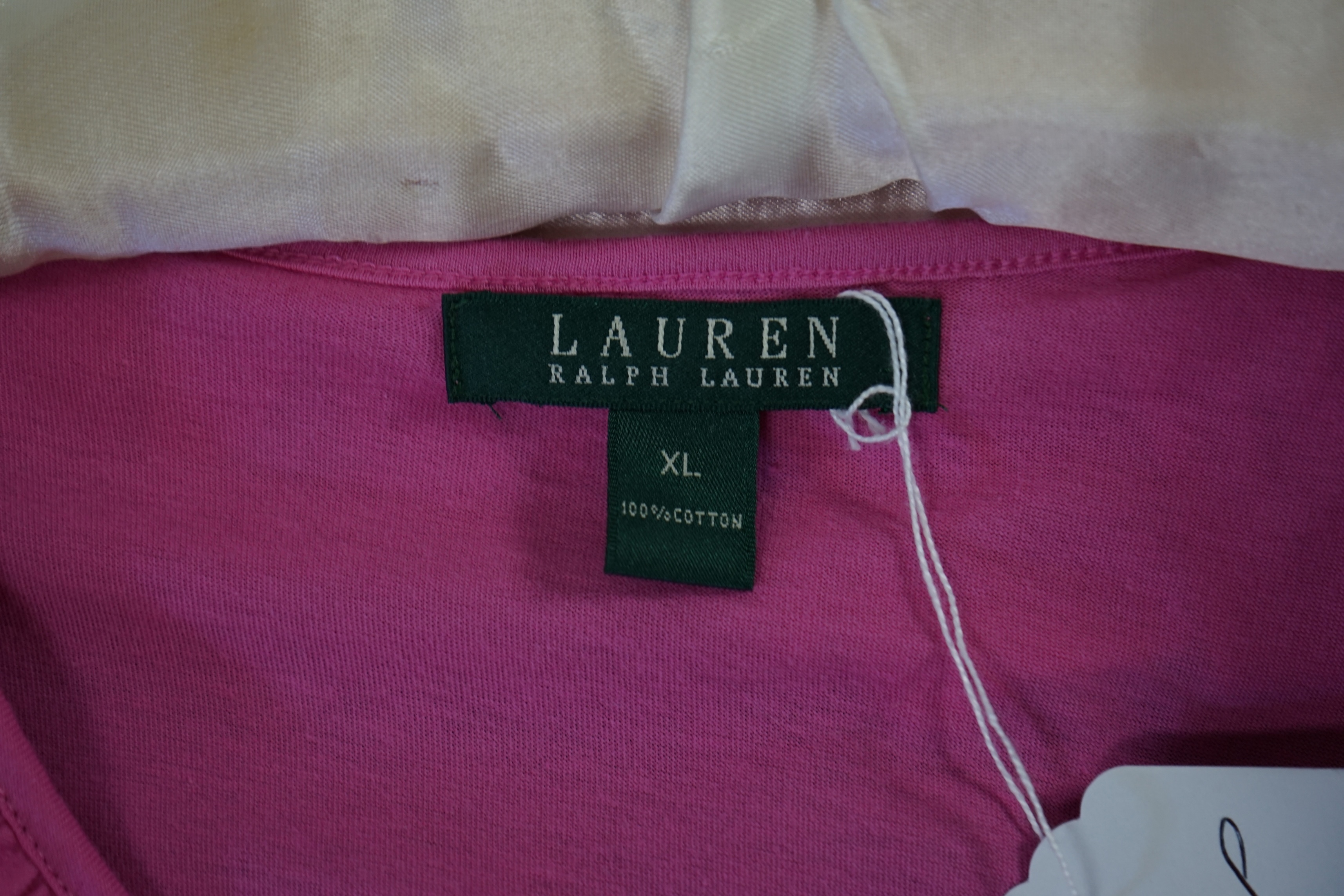 Two lady's Ralph Lauren long sleeve t-shirts and a pair of navy casual trousers. Size L-XL Proceeds to Happy Paws Puppy Rescue